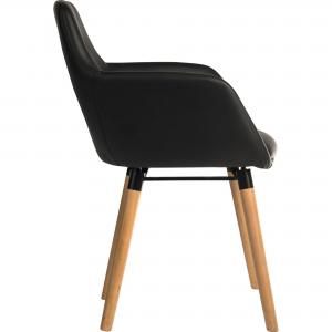 Photos - Other for Computer Teknik Contemporary 4 Legged Upholstered Reception Chair Black Pack 2  