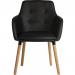 Contemporary 4 Legged Upholstered Reception Chair Black (Pack 2) - 6929PU-BLACK 12536TK