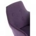 Contemporary 4 Legged Upholstered Reception Chair Plum (Pack 2) - 6929PLUM 12543TK