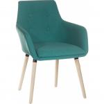 Contemporary 4 Legged Upholstered Reception Chair Jade (Pack 2) - 6929JADE 12550TK