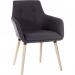 Contemporary 4 Legged Upholstered Reception Chair Graphite (Pack 2) - 6929GRA 12557TK