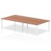 Evolve Plus 1600mm Back to Back 4 Person Desk Walnut Top White Frame BE227 12590DY