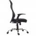 Curve Mesh Back Executive Office Chair with Soft Leather Look Seat Black - 6912 12620TK