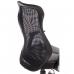 Curve Mesh Back Executive Office Chair with Soft Leather Look Seat Black - 6912 12620TK