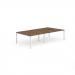 Evolve Plus 1400mm Back to Back 4 Person Desk Walnut Top White Frame BE232 12625DY