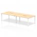 Evolve Plus 1400mm Back to Back 4 Person Desk Maple Top White Frame BE234 12639DY