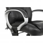 Lumbar Massage Faux Leather Executive Office Chair Black - 6905 12662TK