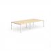 Evolve Plus 1200mm Back to Back 4 Person Desk Maple Top White Frame BE239 12674DY