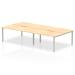 Evolve Plus 1600mm Back to Back 4 Person Desk Maple Top Silver Frame BE249 12709DY