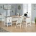 Shaker Style Home Office L-Shaped Desk White with Oak Desktop - 5428225 12739TK