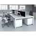 Evolve Plus 1600mm Back to Back 6 Person Desk White Top White Frame BE266 12786DY