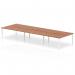 Evolve Plus 1600mm Back to Back 6 Person Desk Walnut Top White Frame BE267 12793DY