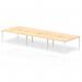 Evolve Plus 1600mm Back to Back 6 Person Desk Maple Top White Frame BE269 12800DY