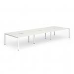 Evolve Plus 1400mm Back to Back 6 Person Desk White Top White Frame BE271 12807DY