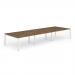 Evolve Plus 1400mm Back to Back 6 Person Desk Walnut Top White Frame BE272 12811DY
