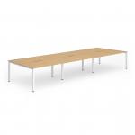 Evolve Plus 1200mm Back to Back 6 Person Desk Beech Top White Frame BE278 12832DY