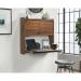 Hampstead Park Space Saving Wall Desk Walnut - 5423704 12865TK