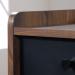 Hampstead Park Compact Home Office Desk Walnut with Black Accent Panels and Frame - 5420284 12914TK
