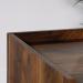 Hampstead Park Compact Home Office Desk Walnut with Black Accent Panels and Frame - 5420284 12914TK