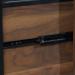 Hampstead Park Compact Home Office Desk Walnut with Black Accent Panels and Frame - 5420284 12914TK