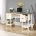 Shaker Style Home Office Desk White with Lintel Oak Finish - 5418072 12963TK