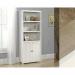 Shaker Style Bookcase with Doors White with Lintel Oak Finish - 5417593 12977TK