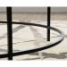 Hampstead Park Circular Coffee Table with Glass Top and Black Metal Frame - 5414970 12991TK