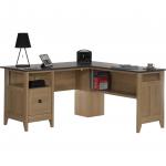 Home Study Home Office L-Shaped Desk Dover Oak with Slate Finish - 5412320 13012TK
