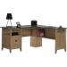 Home Study Home Office L-Shaped Desk Dover Oak with Slate Finish - 5412320 13012TK