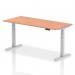 Dynamic Air 1800 x 800mm Height Adjustable Desk Beech Top Silver Leg HA01004 13049DY