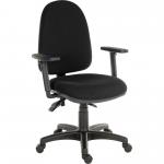 Ergo Trio Ergonomic High Back Fabric Operator Office Chair with Height Adjustable Arms Black - 2901BLK/0280 13054TK