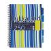 Pukka Pad A4 Wirebound Polypropylene Cover Project Book Ruled 250 Pages Assorted Stripe Colours (Pack 3) 13094PK