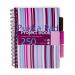 Pukka Pad A5 Wirebound Polypropylene Cover Project Book Ruled 250 Pages Assorted Stripe Colours (Pack 3) - PROBA5 13101PK