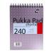 Pukka Pad Shortie 178x235mm Wirebound Card Cover Ruled 240 Pages Metallic Pink (Pack 3) - SM024 13122PK