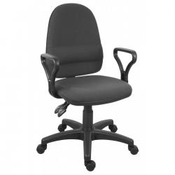 Ergo Twin High Back Fabric Operator Office Chair with Fixed Arms Black - 2900BLK0288 13173TK