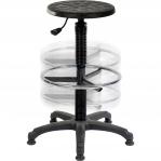Polly Deluxe Drafter PU Stool Black