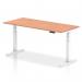 Dynamic Air 1800 x 800mm Height Adjustable Desk Beech Top White Leg HA01024 13189DY