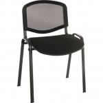 Conference Mesh Back Stackable Chair Black - 1500MESH-BLK 13215TK