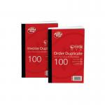 ValueX 210x130mm Duplicate Invoice Book Carbonless 1-100 Taped Cloth Binding 100 Sets (Pack 5) - 6908-FRM 13255PK