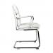Deco Cantilever Retro Style Faux Leather Reception/Boardroom/Visitors Chair White - 1101WH 13257TK