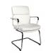 Deco Cantilever Retro Style Faux Leather ReceptionBoardroomVisitors Chair White - 1101WH 13257TK