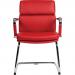 Deco Cantilever Retro Style Faux Leather Reception/Boardroom/Visitors Chair Red - 1101RD 13264TK