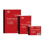 ValueX 105x130mm Duplicate Book Carbonless Ruled 1-100 Taped Cloth Binding 100 Sets (Pack 5) - 6900-FRM 13269PK