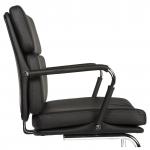 Deco Cantilever Retro Style Faux Leather Reception/Boardroom/Visitors Chair Black - 1101BLK 13271TK