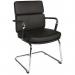 Deco Cantilever Retro Style Faux Leather ReceptionBoardroomVisitors Chair Black - 1101BLK 13271TK