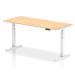 Dynamic Air 1800 x 800mm Height Adjustable Desk Maple Top White Leg HA01036 13273DY