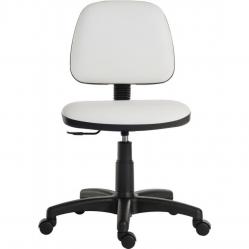 Ergo Blaster Medium Back PU Operator Office Chair with Fixed Arms White - 1100PUWHI0288 13285TK