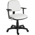 Ergo Blaster Medium Back PU Operator Office Chair with Height Adjustable Arms White - 1100PUWHI0280 13292TK