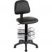 Ergo Blaster Deluxe Draughter Medium Back PU Operator Office Chair without Arms Black - 1100PUBLK/1164 13299TK