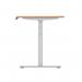 Dynamic Air 1200 x 800mm Height Adjustable Desk Beech Top Cable Ports Silver Leg HA01081 13308DY